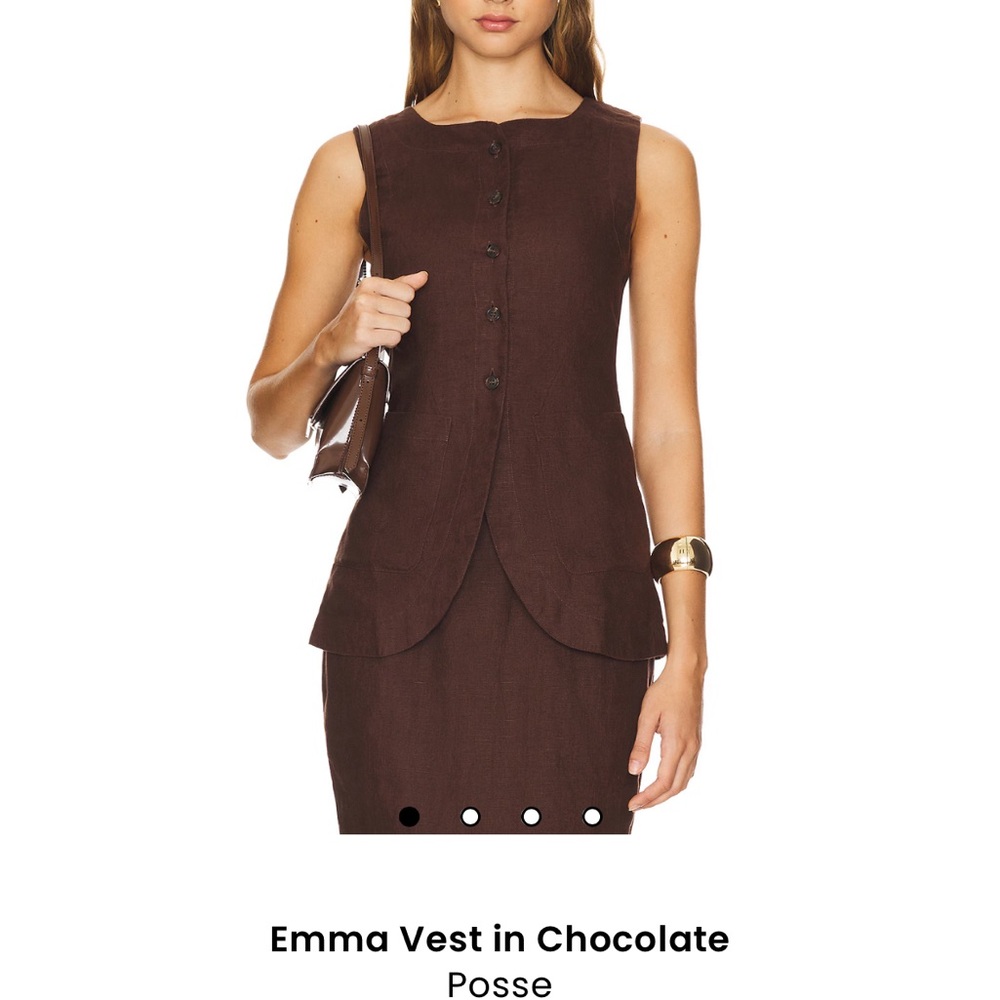 NWT Posse Dark Chocolate Sleeveless Vest